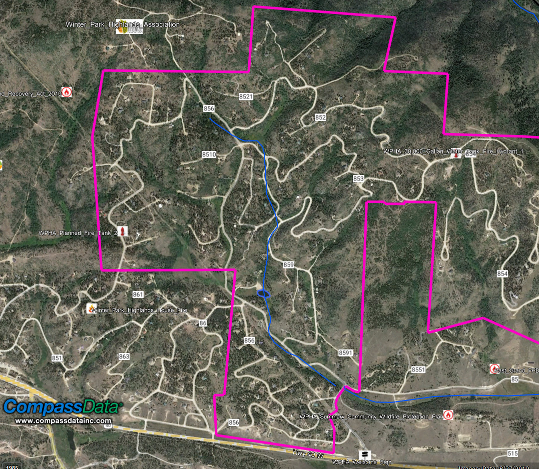 Maps Winter Park Highlands, Grand County, Colorado